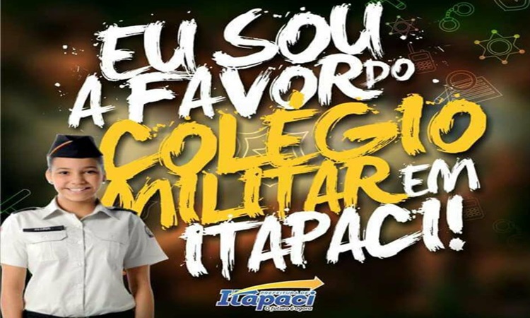 Em enquete, 97% dos Itapacinos dizem SIM ao Colégio Militar em Itapaci