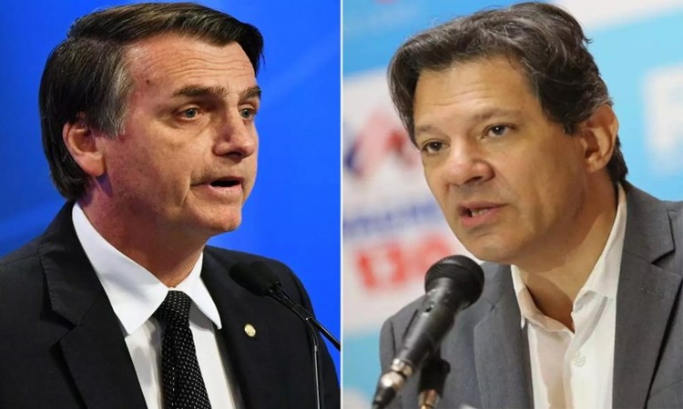 Ibope: No 2º turno, Jair Bolsonaro tem 59% dos votos válidos e Haddad, 41%