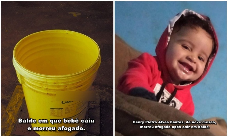 GO: Bebê morre afogado após cair dentro de balde