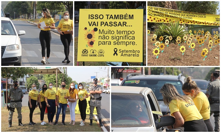 SETEMBRO AMARELO: Blitz educativa chama atenção da população de Itapaci para a prevenção ao suicídio
