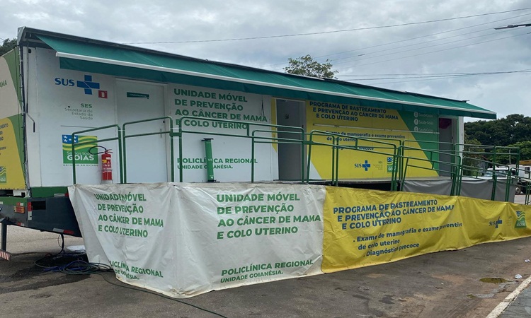 Pilar de Goiás recebe a Carreta da Prevenção ao câncer de mama e de colo de útero