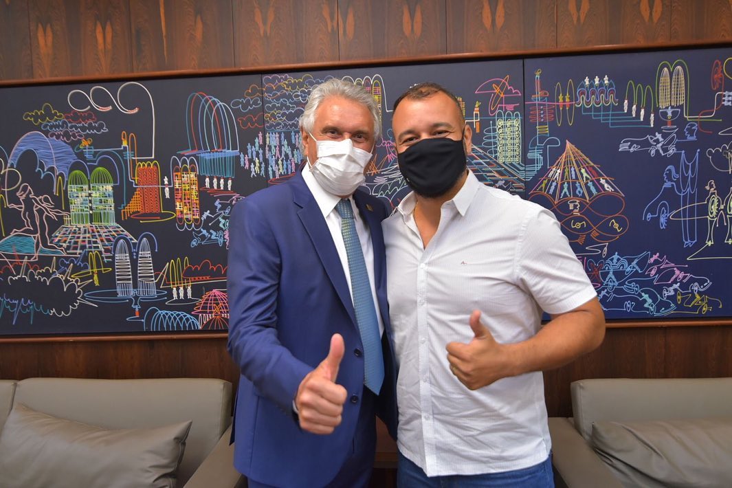 Prefeito Tiagão se reúne com governador Ronaldo Caiado