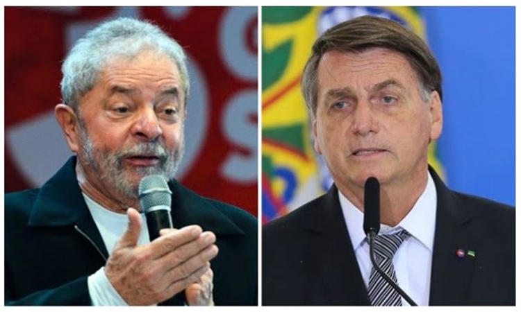 PESQUISA BTG/FSB: Cai em seis pontos a diferença entre Lula e Bolsonaro