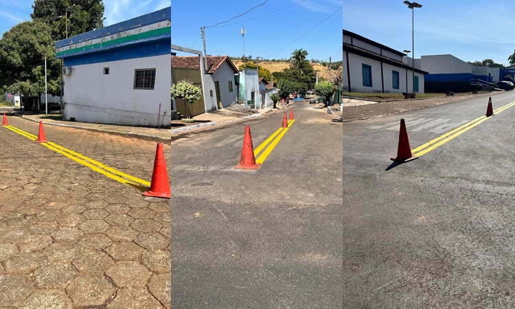 Ruas de Pilar de Goiás recebem reforço nas sinalizações de trânsito