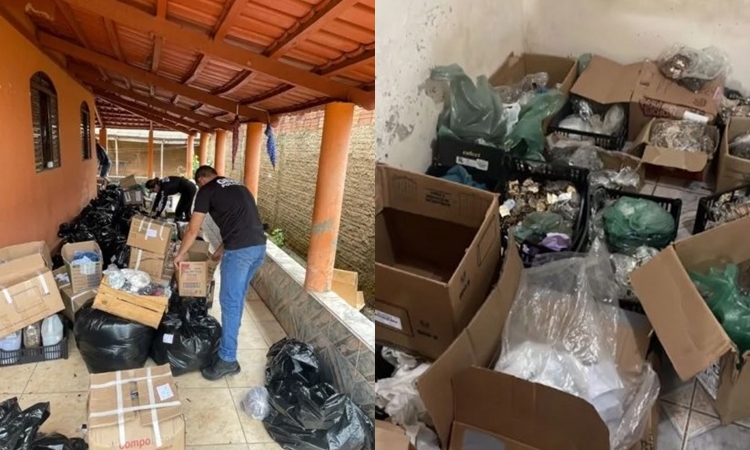 Polícia apreende cerca de 100 caixas com peças de roupas falsas em Jaraguá