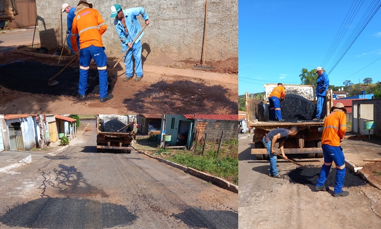 Governo de Pilar de Goiás realiza operação tapa buracos pelas ruas