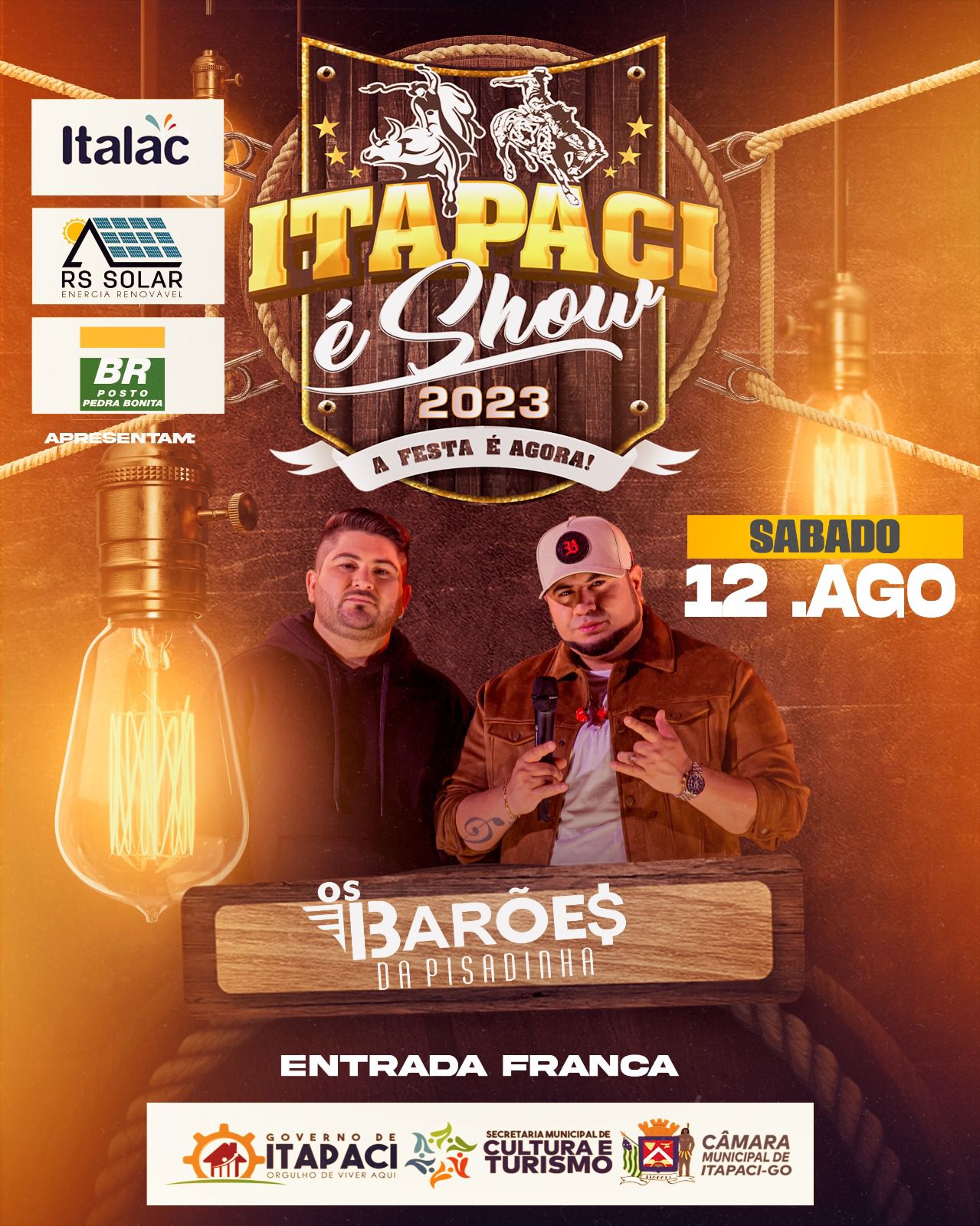 Os Barões da Pisadinha é mais uma atração do Itapaci é Show 2023
