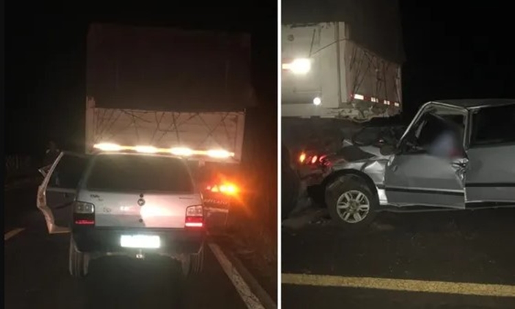 Homem morre após colidir carro contra caminhão parado na GO-194