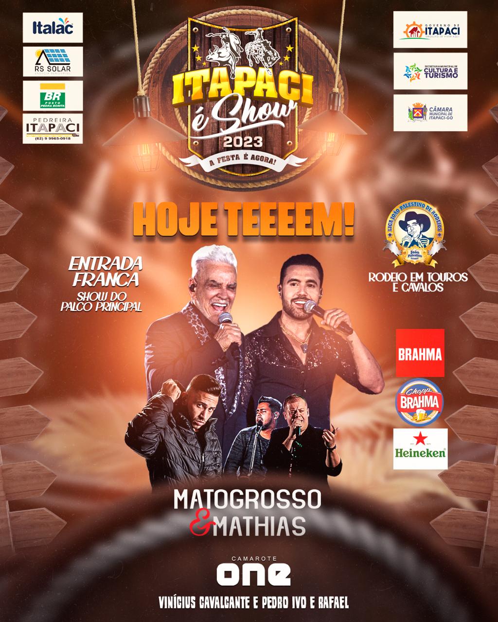 Itapaci é Show 2023 começa hoje com Abertura do Rodeio e Showzaço de Mato Grosso & Mathias