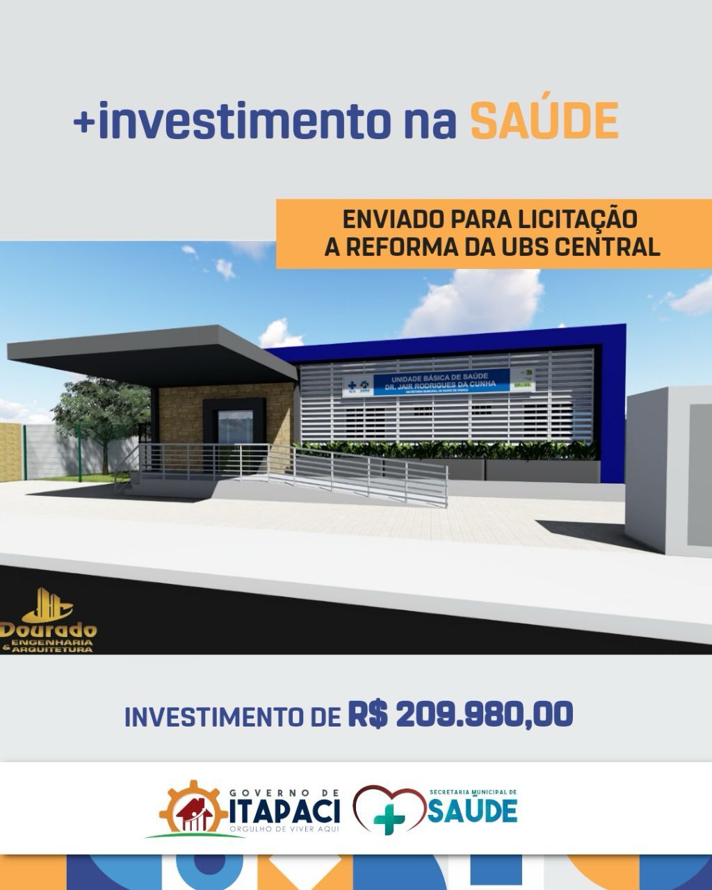 Governo de Itapaci realizará a reforma e ampliação da UBS central