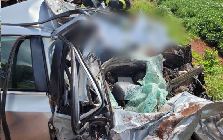 Três pessoas da mesma família morrem após carro bater contra caminhão na GO-206