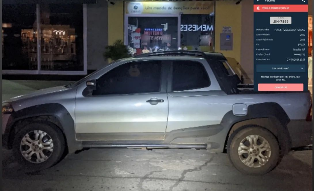 Veículo roubado e clonado é recuperado pela CPE em Ceres