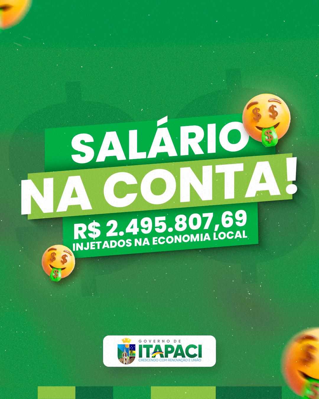 Governo de Itapaci libera o pagamento dos servidores municipais