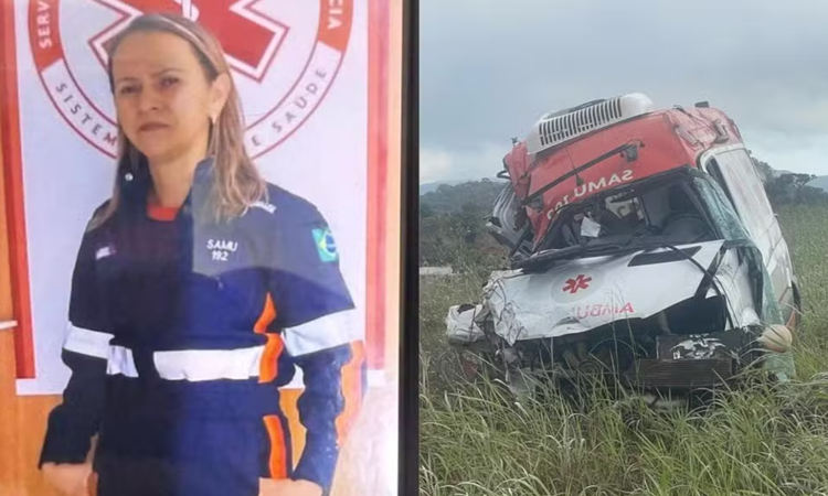 Técnica de enfermagem morre após ambulância colidir contra caminhão parado na GO-118