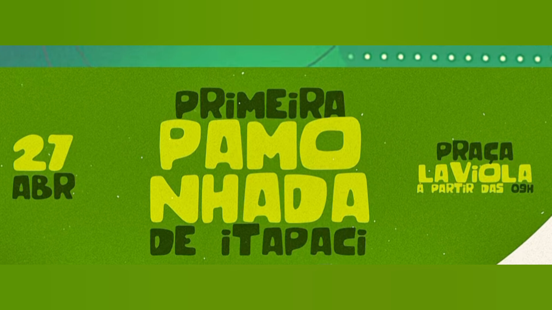 Vem aí, a 1ª Pamonhada Municipal de Itapaci