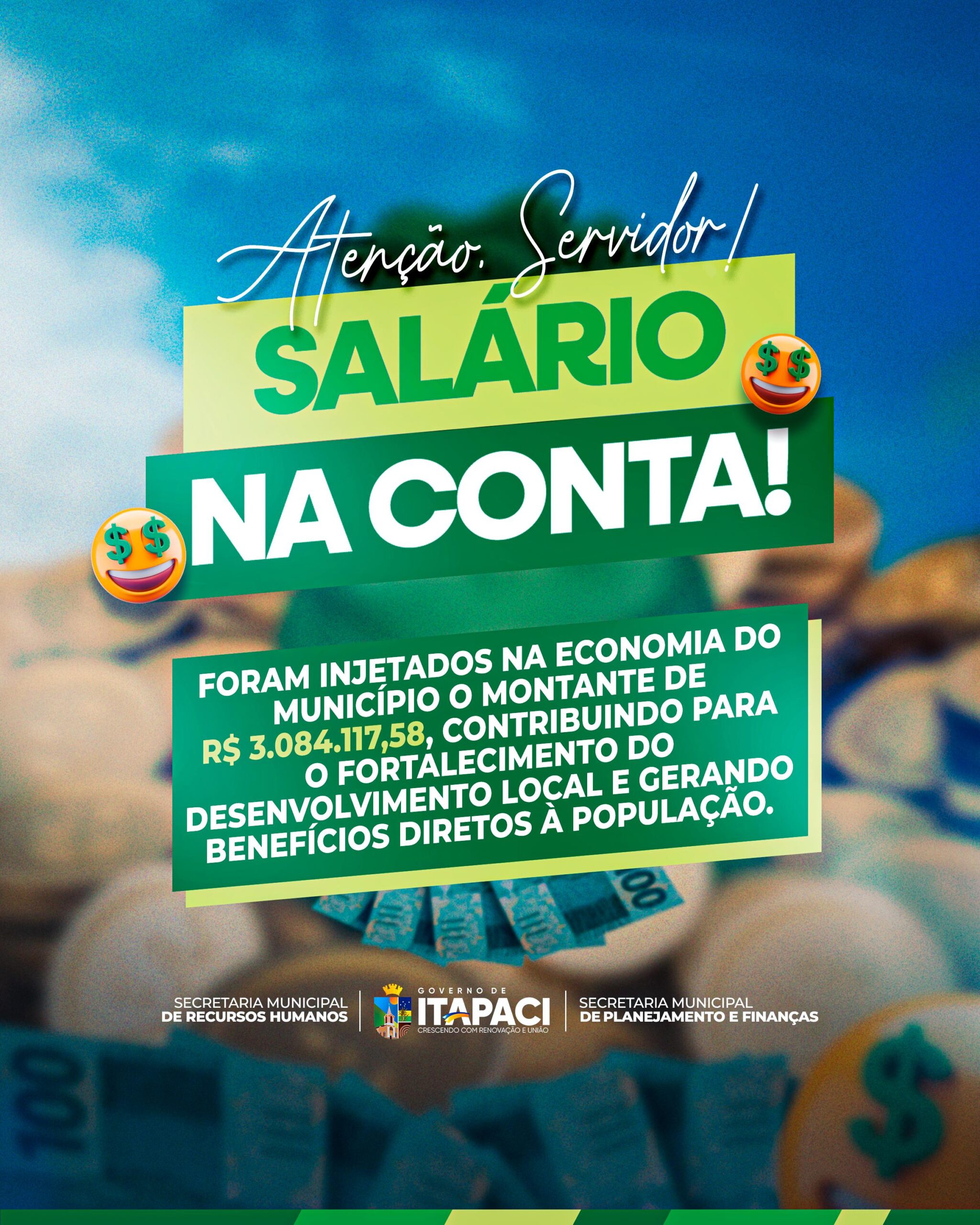Governo de Itapaci libera o pagamento dos servidores municipais