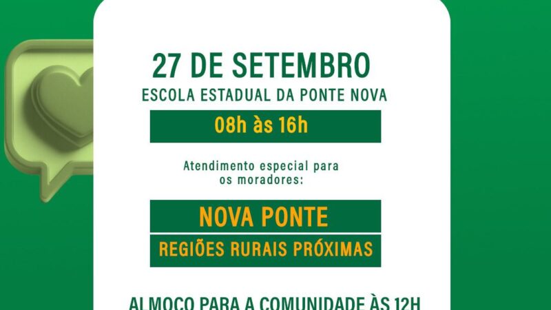 Nova Ponte recebe no próximo sábado (27) a ação ITAPACI SOCIAL