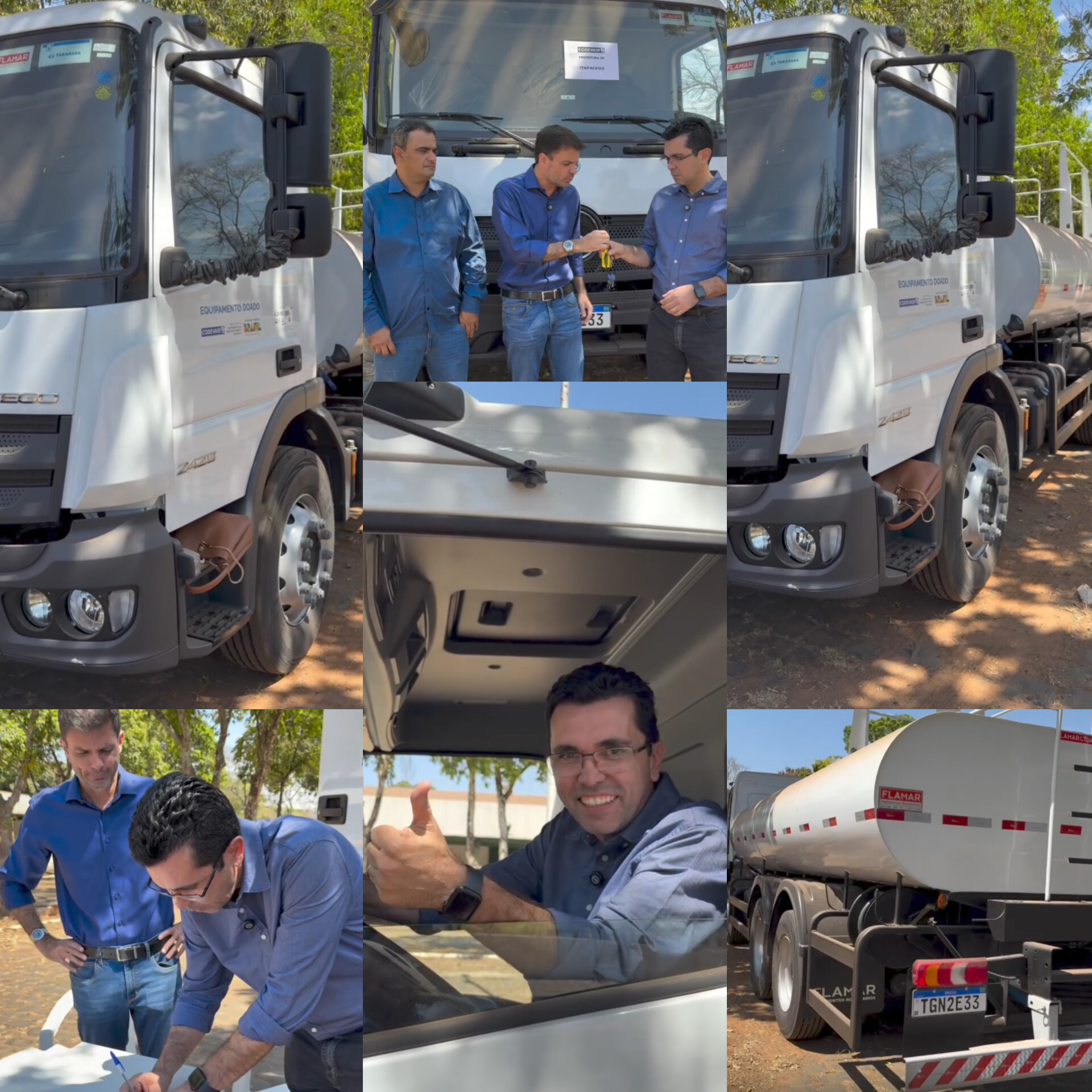 Itapaci é contemplado com caminhão pipa zero km