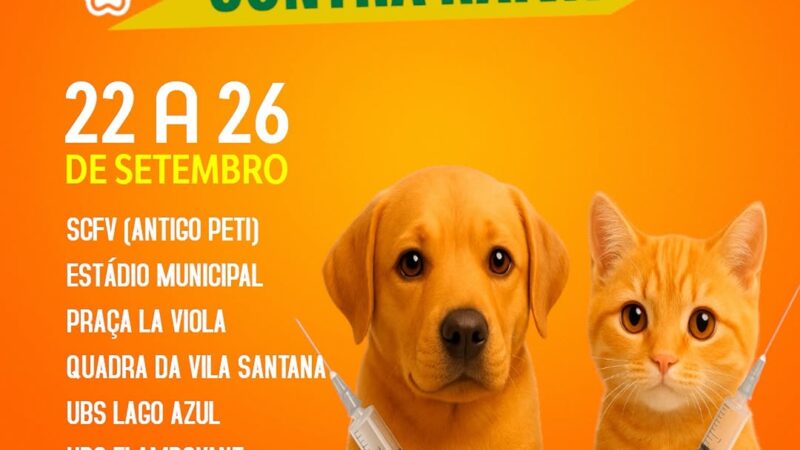 Campanha de vacinação contra a raiva de cães e gatos em Itapaci
