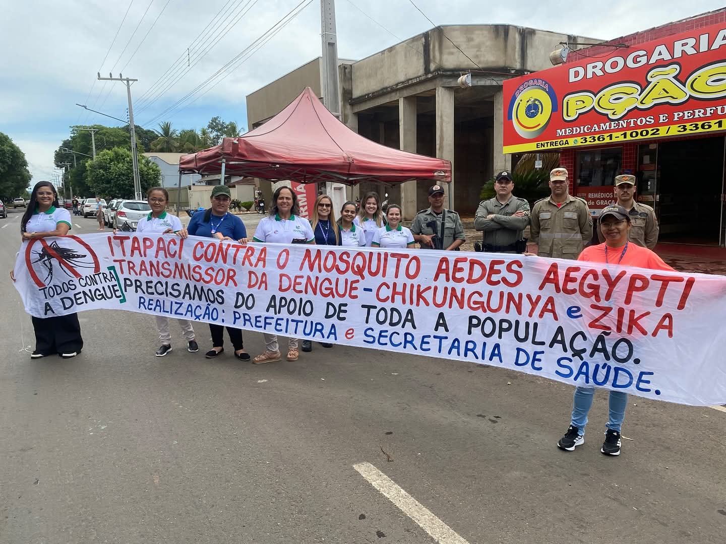 Saúde Itapaci promove blitz educativa sobre a conscientização contra a Dengue