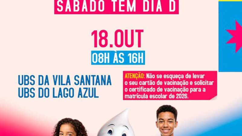 Sábado tem dia D da campanha de multi vacinação em Itapaci