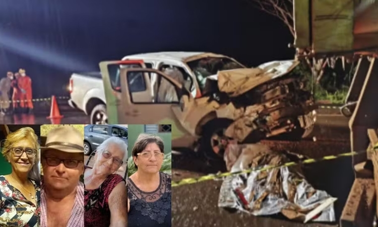 Quatro pessoas da mesma família morrem em acidente na GO-164