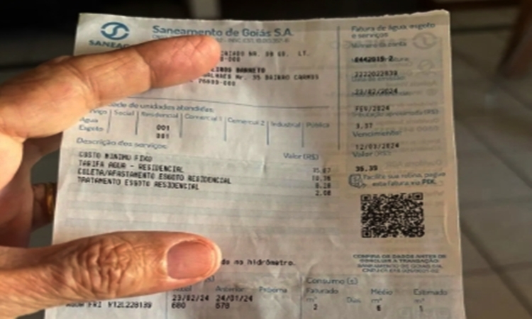 Conta de água terá reajuste de 4,8% a partir de abril em Goiás
