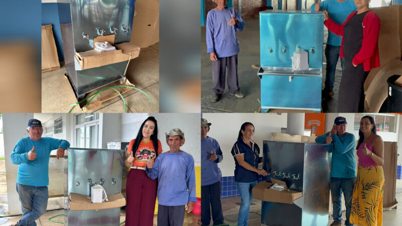 Escolas de Itapaci recebem novos bebedouros de água