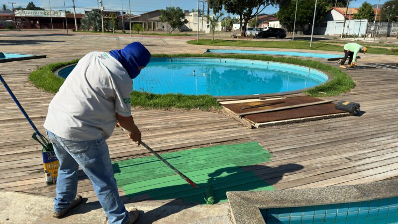 Praça Lá Viola recebe reparos para receber a volta da Feira da Lua
