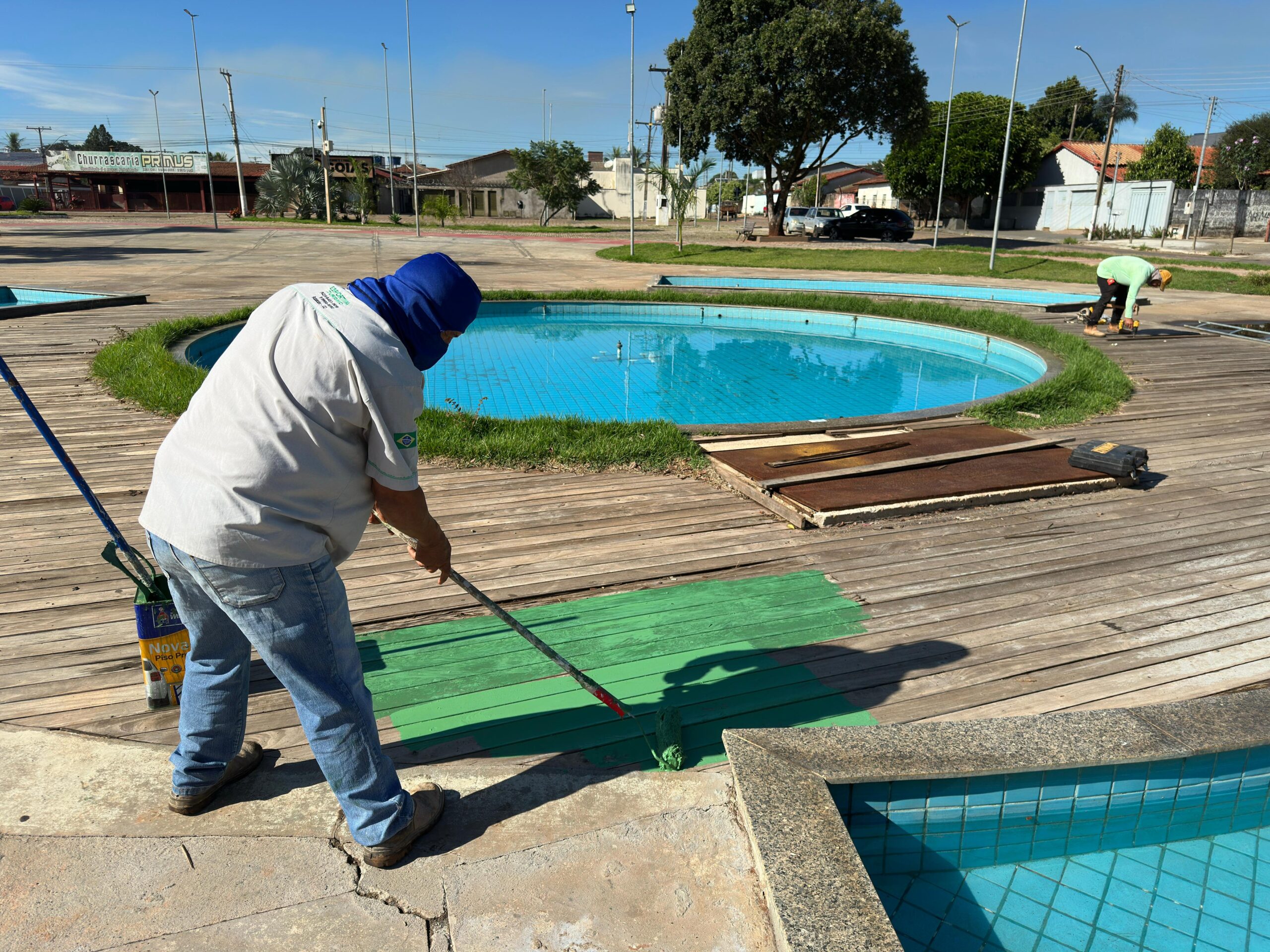 Praça Lá Viola recebe reparos para receber a volta da Feira da Lua