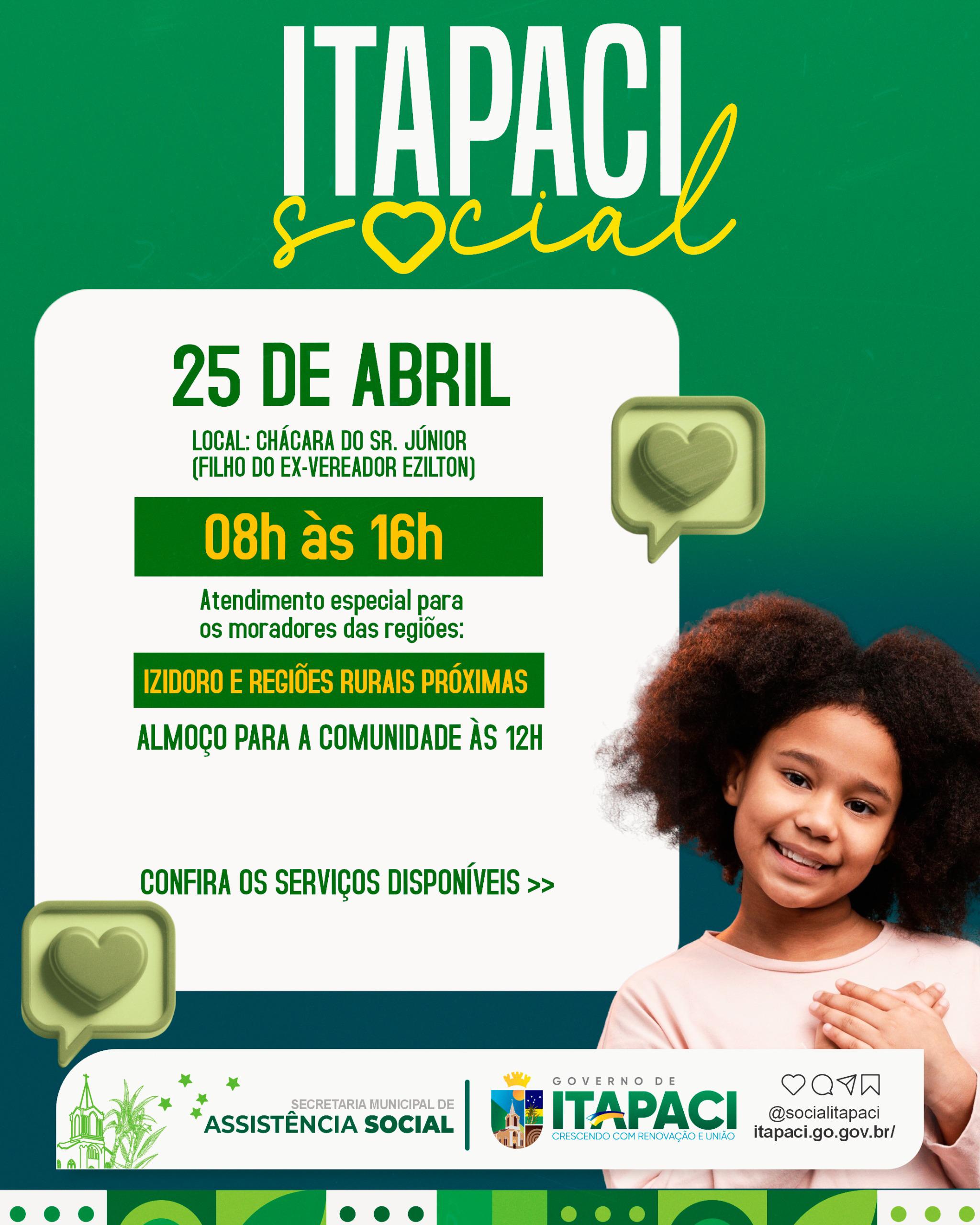 Itapaci Social chega na região do Izidoro