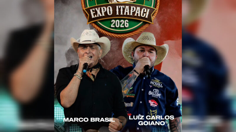 Marco Brasil e Luiz Carlos Goiano serão os locutores do rodeio na ExpoItapaci 2026
