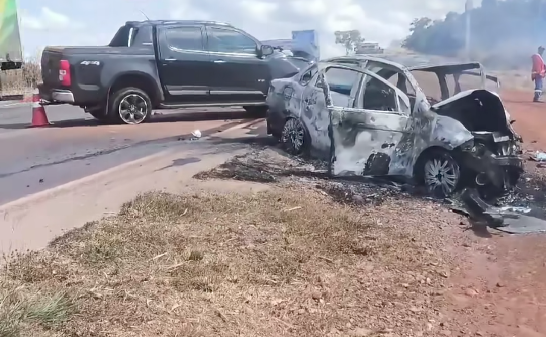 Mulher morre após colisão entre veículos na BR-153, próximo à Jardim Paulista