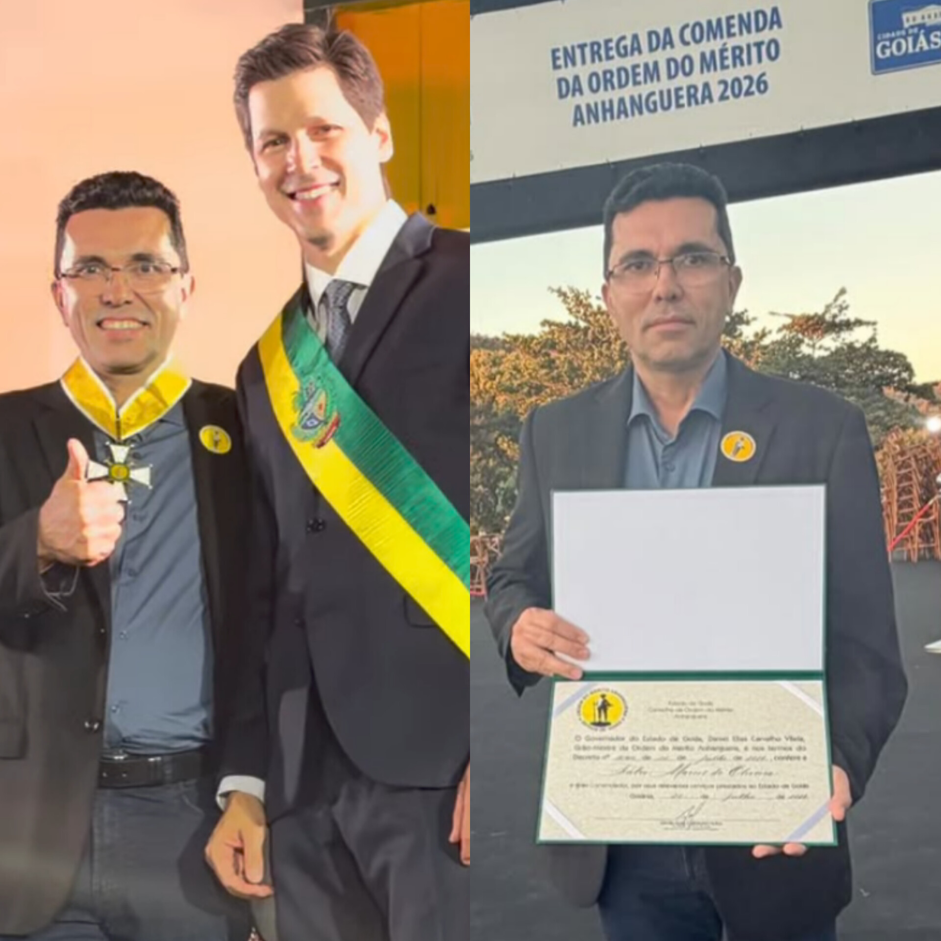 Prefeito Dr. Fábio recebe a comenda da ordem do mérito anhanguera