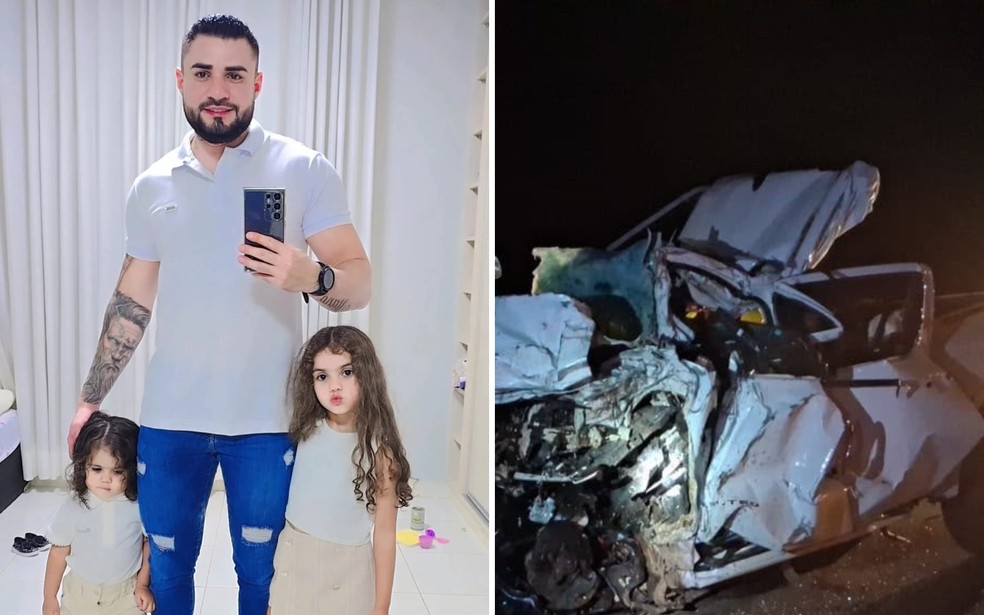 Pai e duas filhas morrem em acidente na BR-414