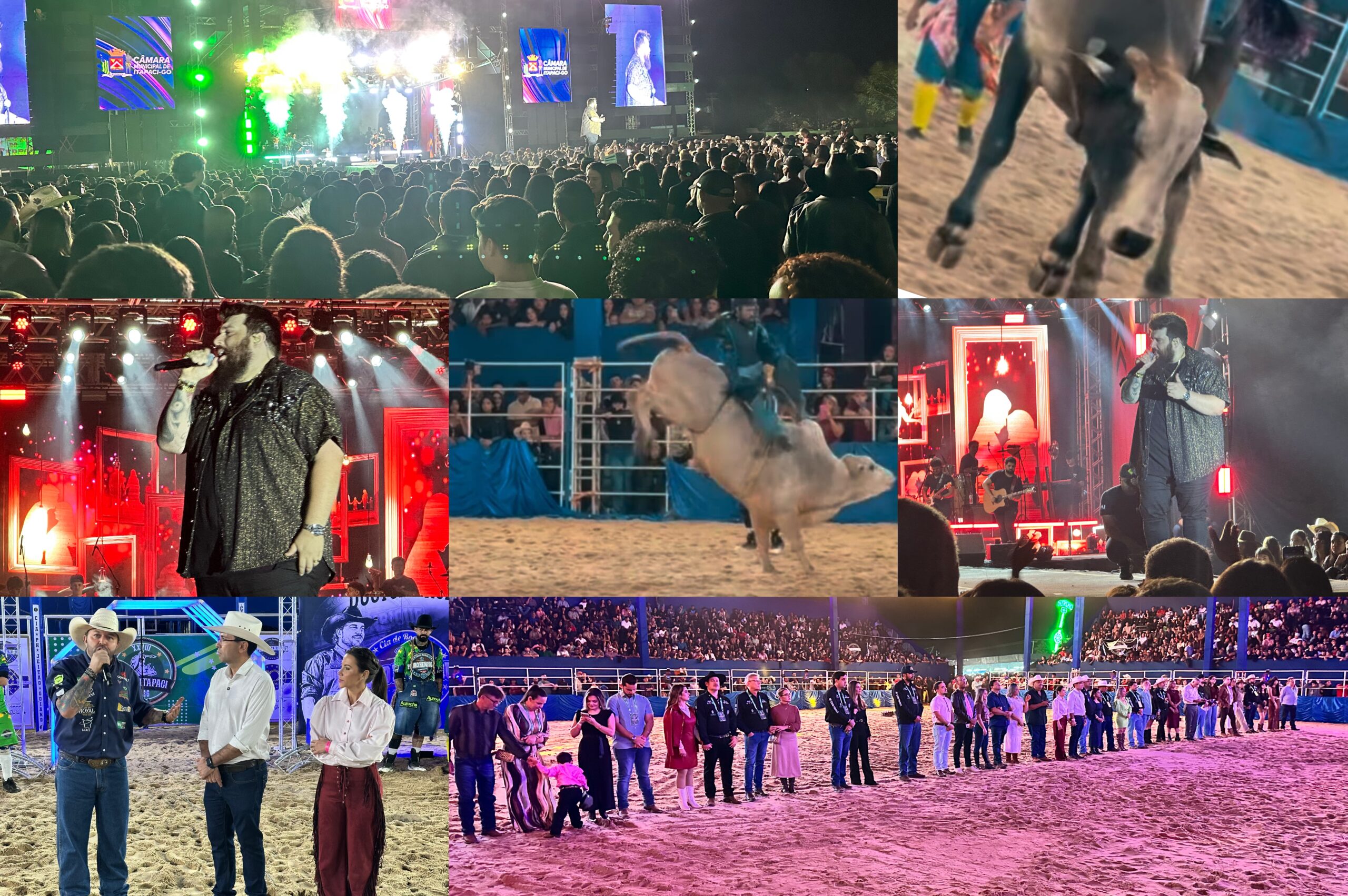 1° round do rodeio em touros e showzaço de Panda abrem em grande estilo a Expo Itapaci 2026