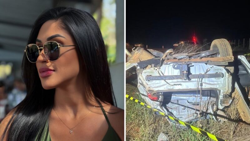 Influenciadora morre após acidente de carro na GO-427, em Goiás
